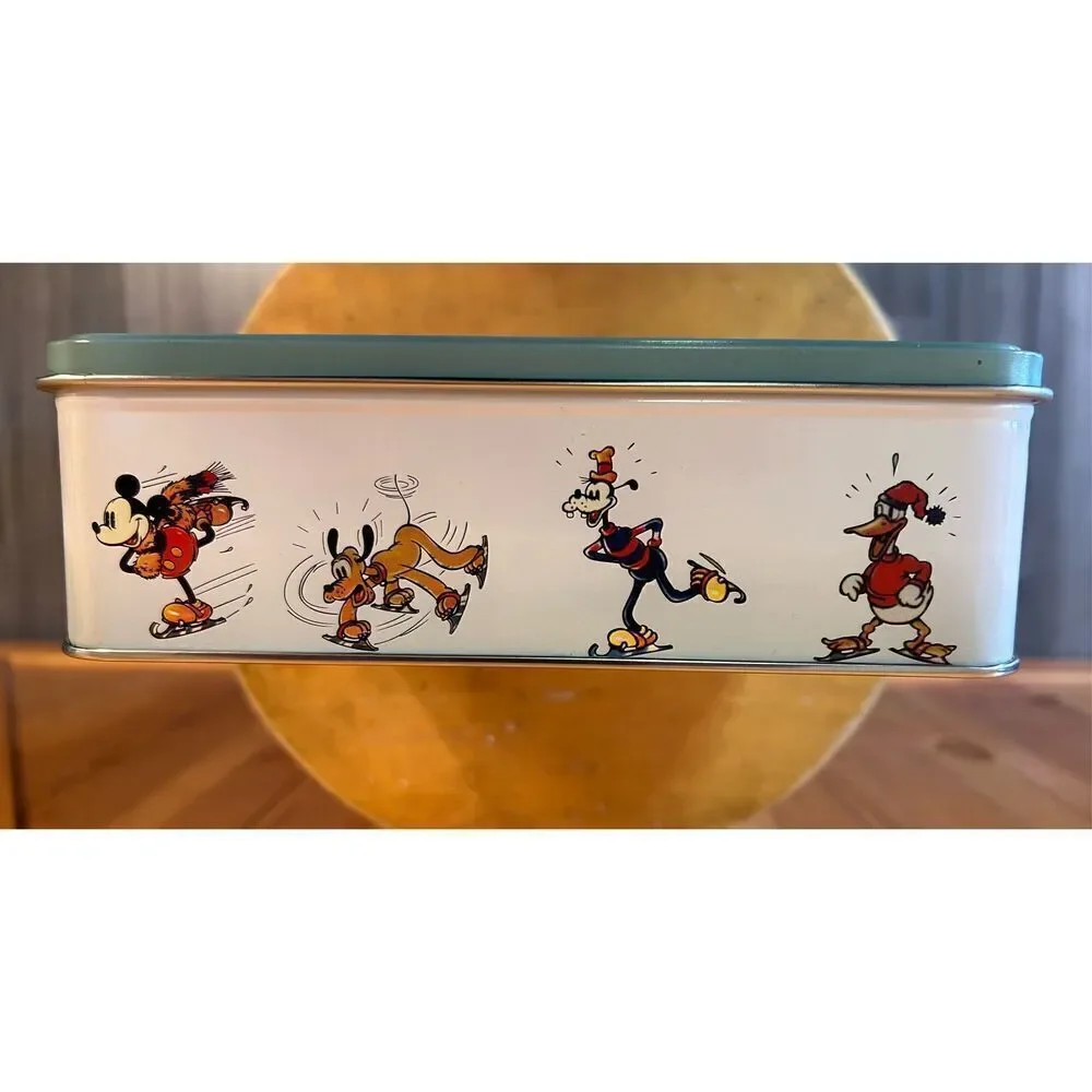 1999 MICKEY AND MINNIE COOKIE TIN MADE IN THE US DISNEY